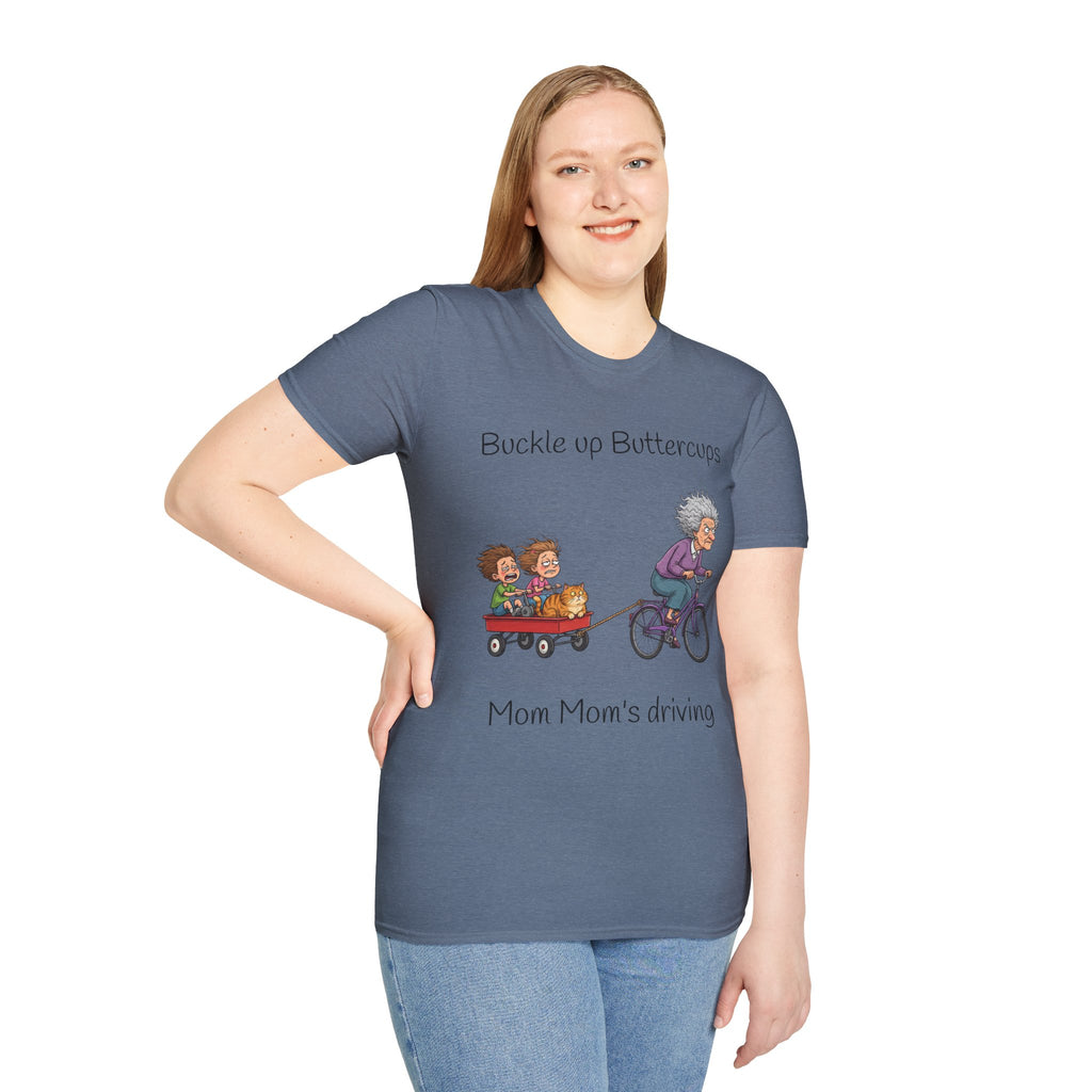 T-Shirt Buckle Up Buttercups Mom Mom Driving| Funny Grandma Tee