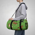 Green Equestrian Horse Pattern Duffel Bag / Travel Gym Overnight Bag