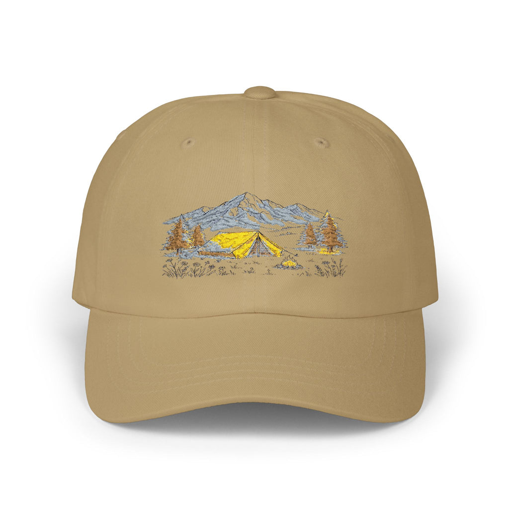 Yellow Tent Mountain Camp Cap | Dad Hat, Outdoor Adventure