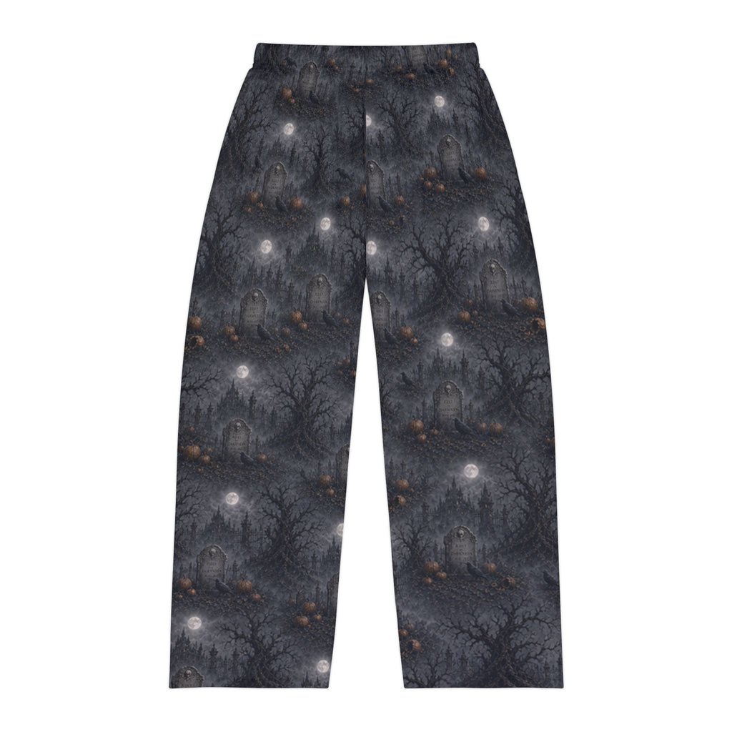 Spooky Moonlit Graveyard Pajama Pants | Halloween Sleepwear
