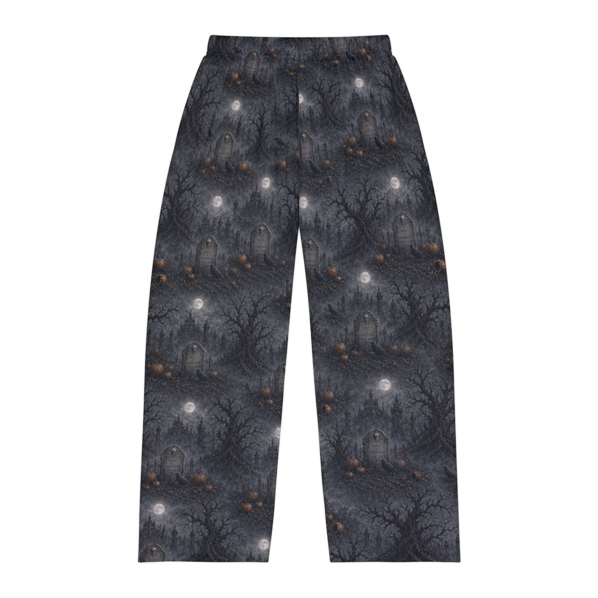 Spooky Moonlit Graveyard Pajama Pants | Halloween Sleepwear