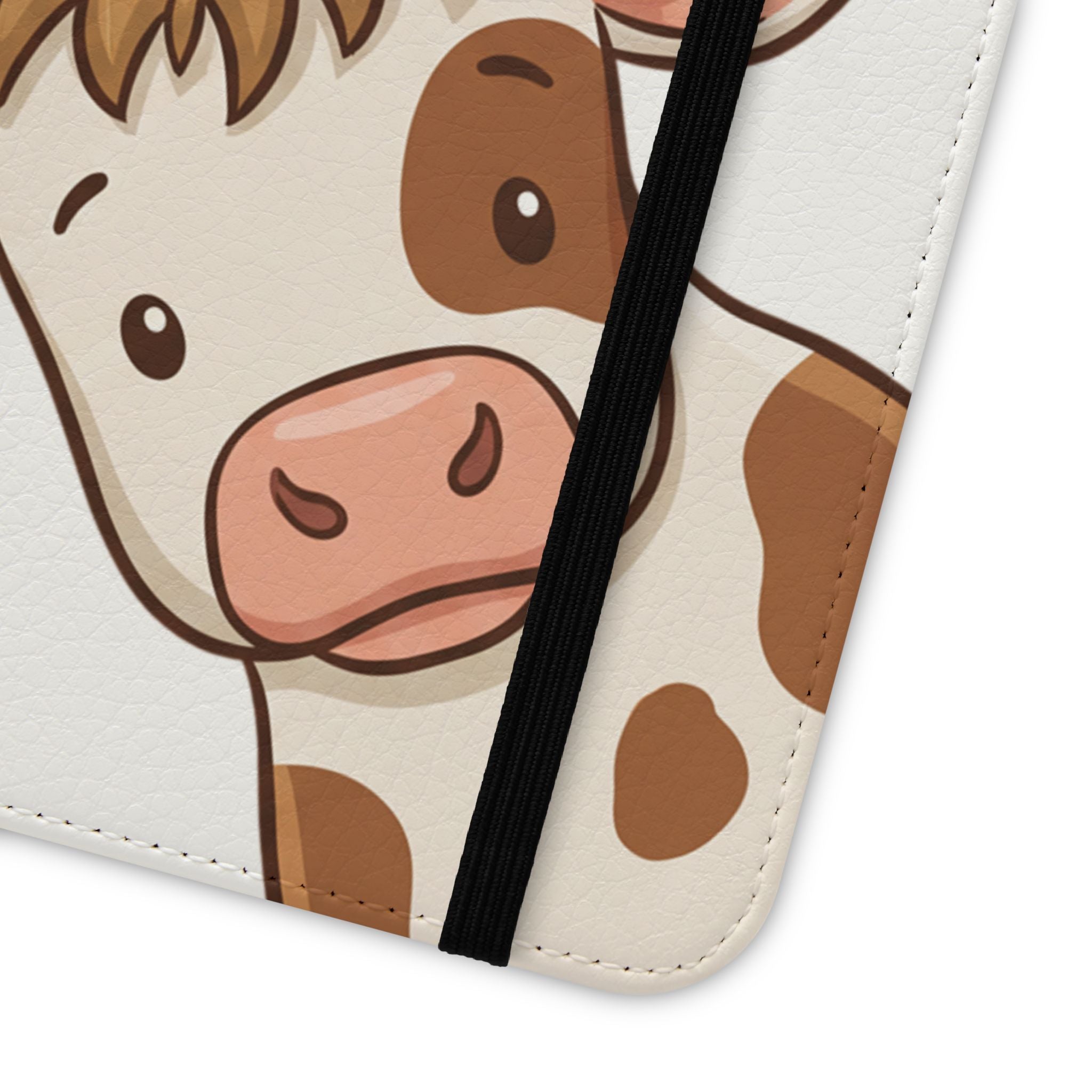 Cow & Hay Pattern Flip Case/ Cute Farm Animal Phone Wallet