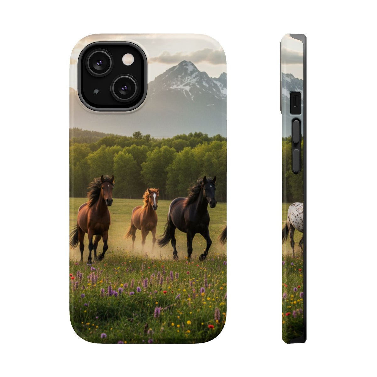 Running Horses Phone Case | Magnetic Impact-Resistant Case