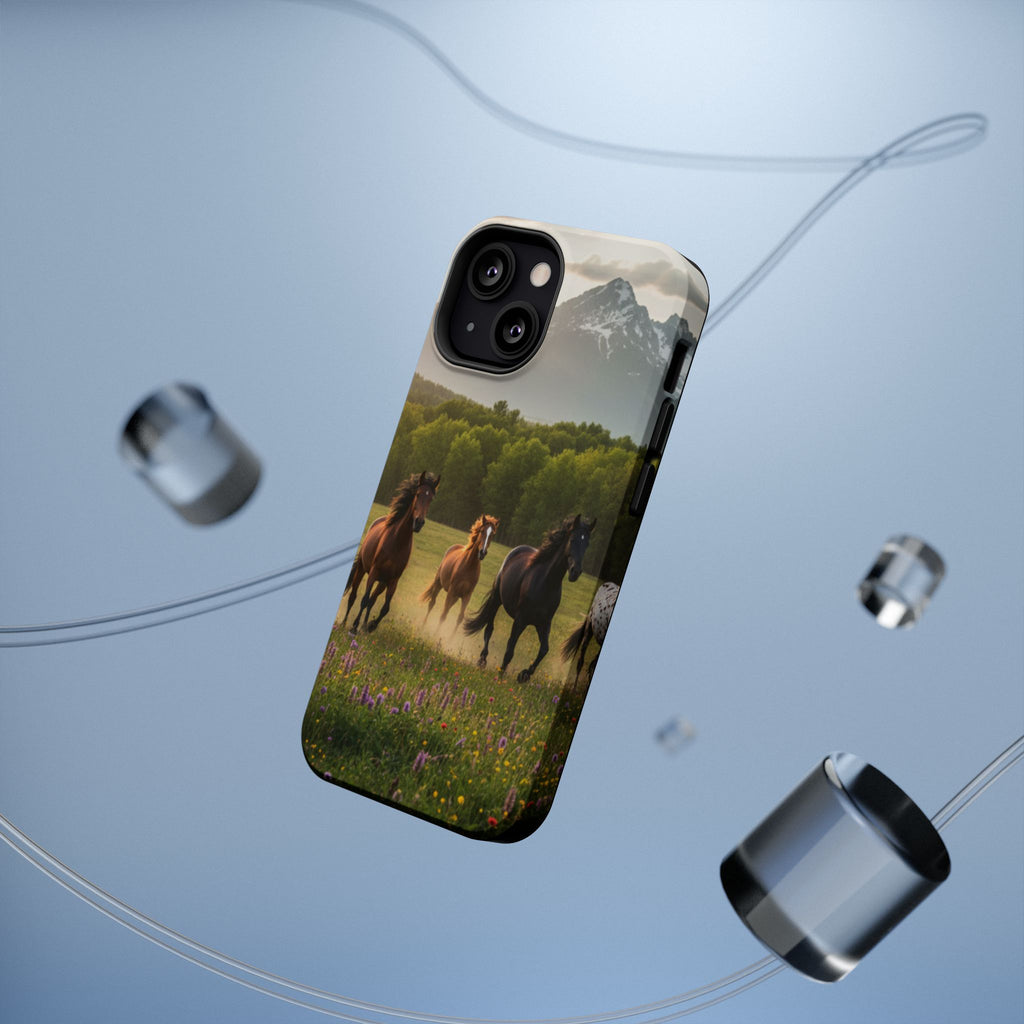 Running Horses Phone Case | Magnetic Impact-Resistant Case