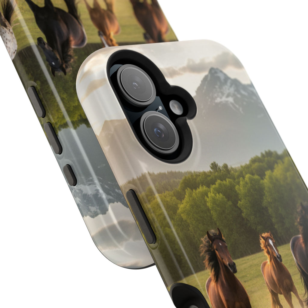 Running Horses Phone Case | Magnetic Impact-Resistant Case