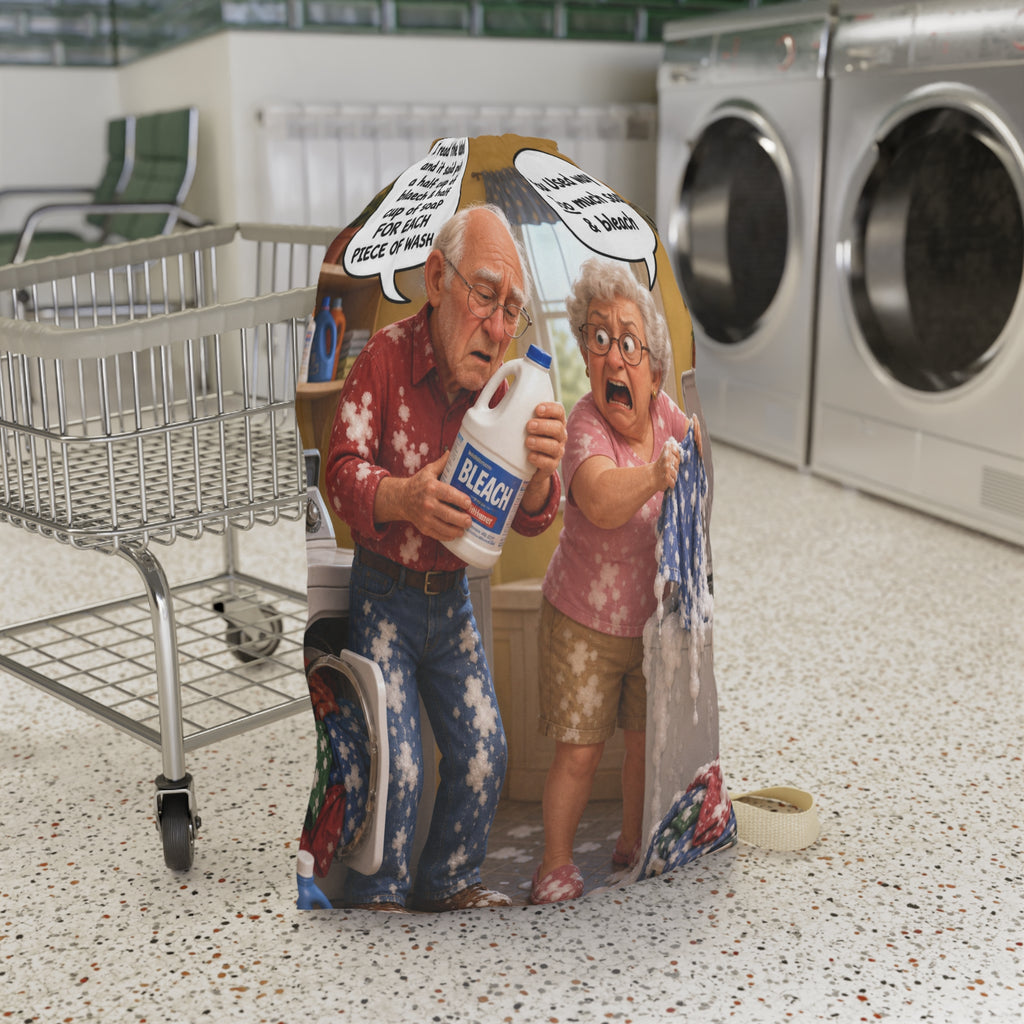Funny Cartoon Laundry Bag — 'You Used Way Too Much Soap & Bleach'