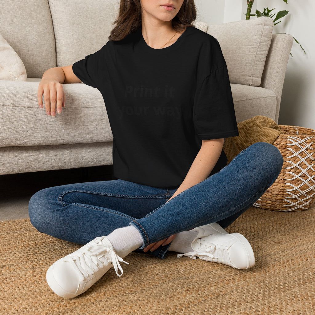 Print it Your Way T-Shirt | Customizable Text Mockup Tee