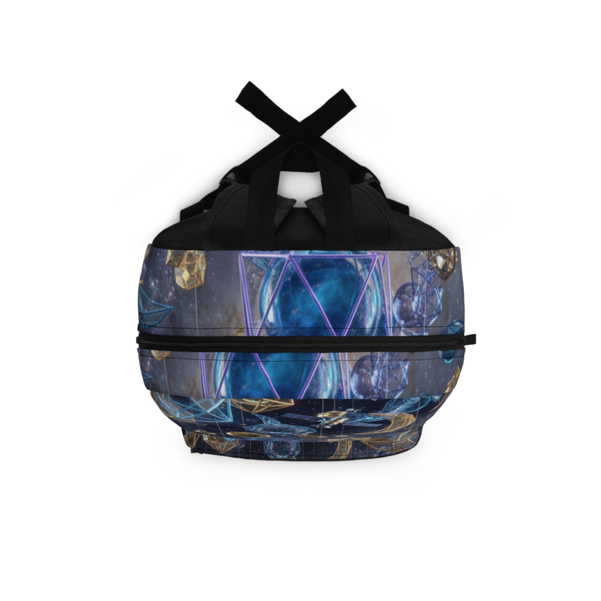Celestial Gemstone Backpack / Cosmic Moon & Crystals Print
