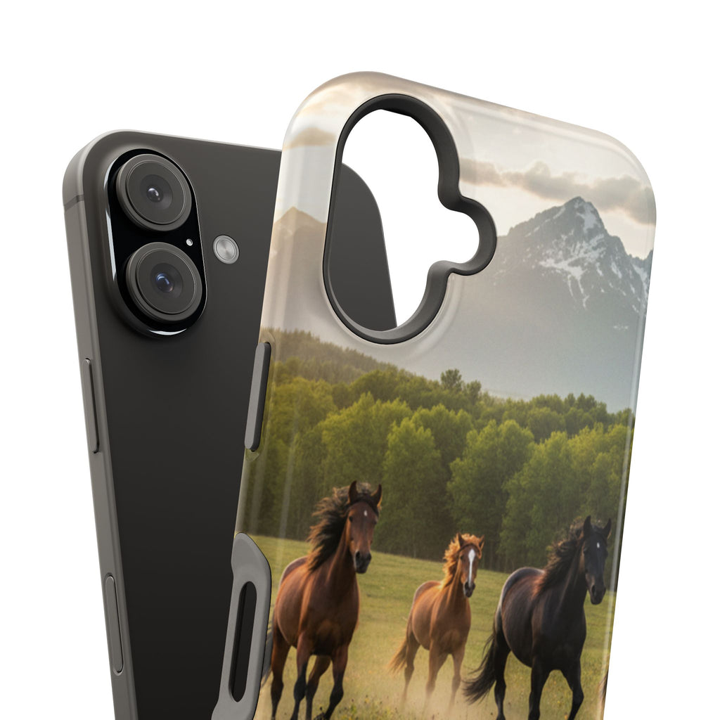 Running Horses Phone Case | Magnetic Impact-Resistant Case
