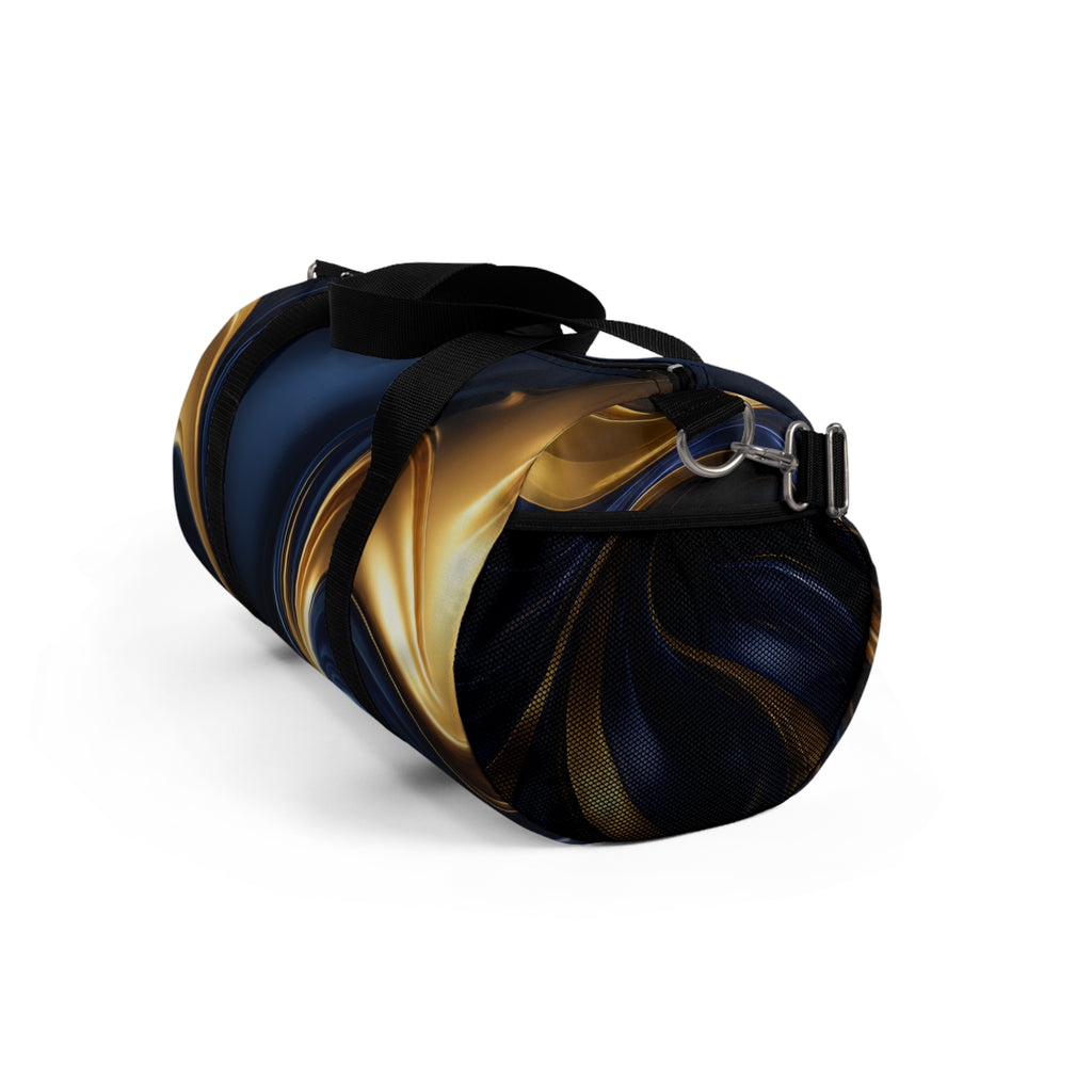 Navy & Gold Marble Duffle Bag — Luxury Travel Gym Bag