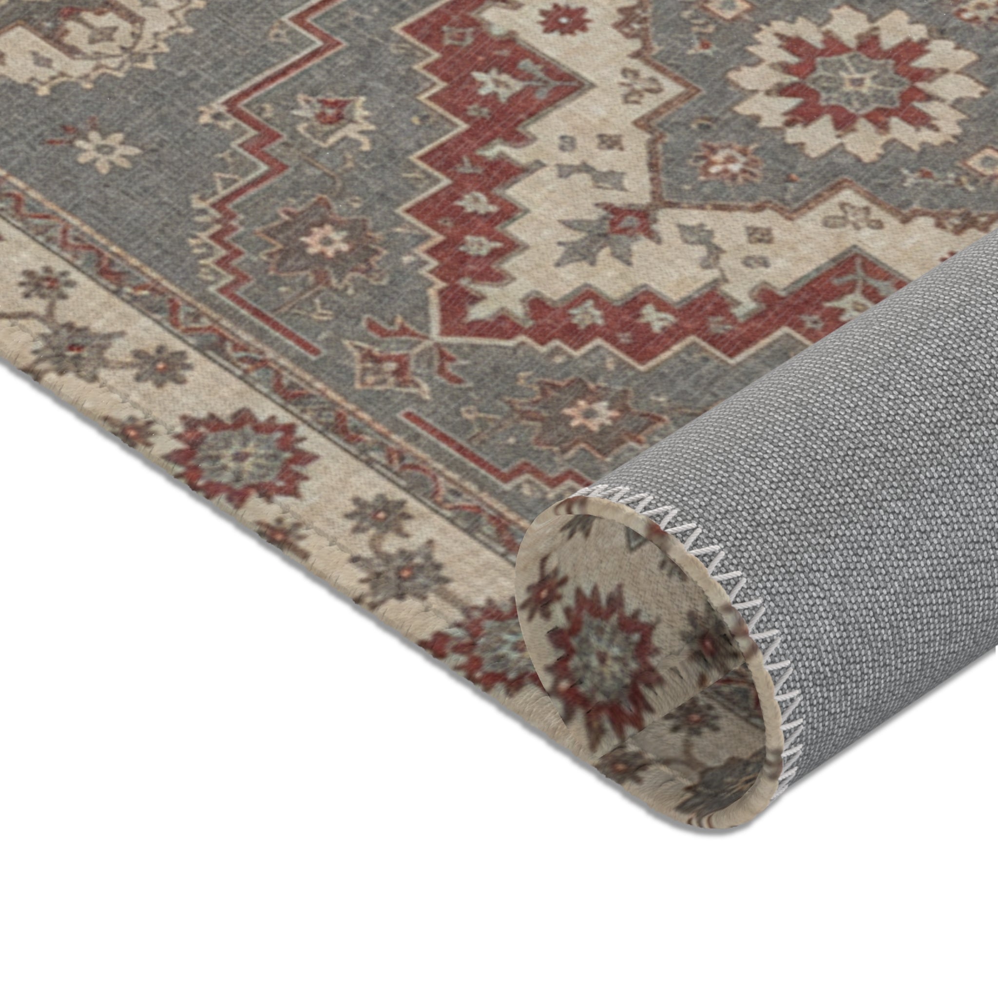 Vintage Medallion Area Rug | Traditional Persian Inspired Floor Rug
