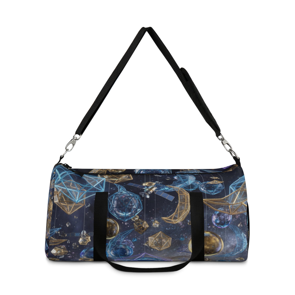 Duffle Bag Celestial Gems/ Moon and Crystal Pattern Travel Bag