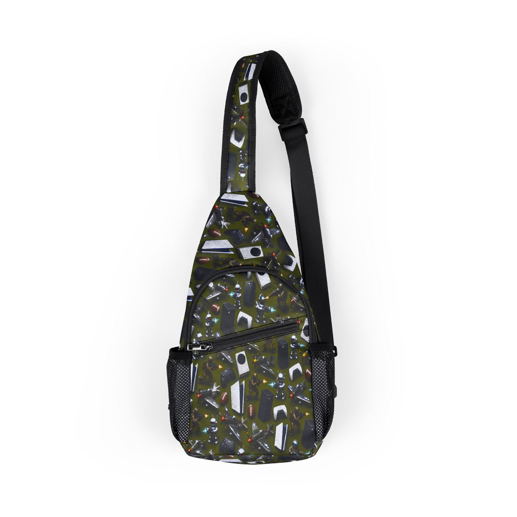 Game Day Camouflage Abstract Chest Bag – Tactical Sling Pack for Everyday Carry