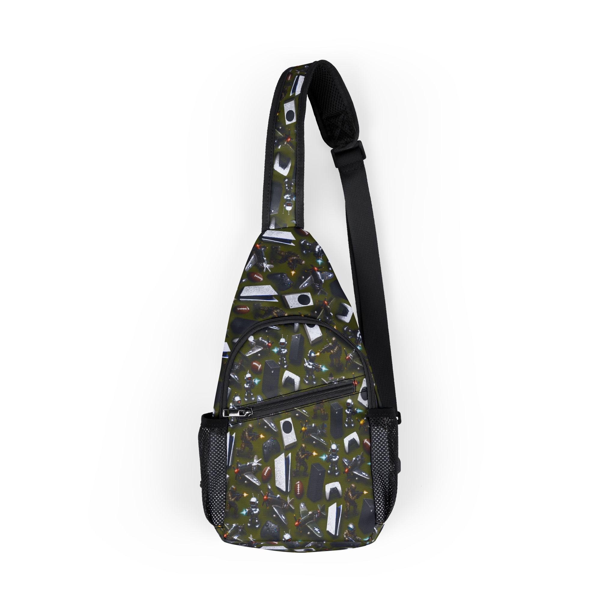 Game Day Camouflage Abstract Chest Bag – Tactical Sling Pack for Everyday Carry