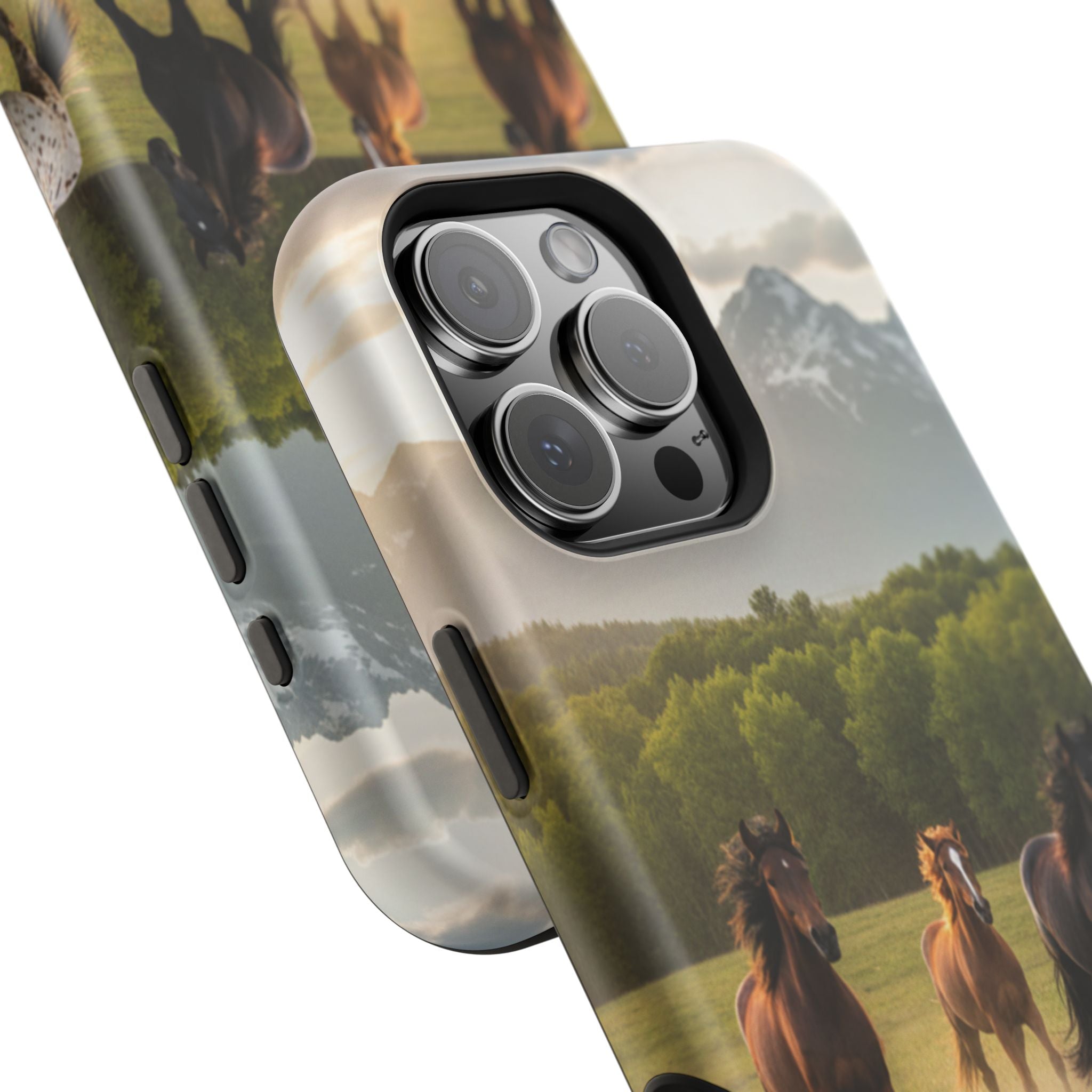 Running Horses Phone Case | Magnetic Impact-Resistant Case