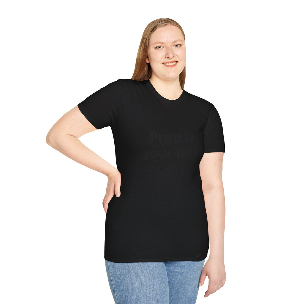 Print it Your Way T-Shirt | Customizable Text Mockup Tee