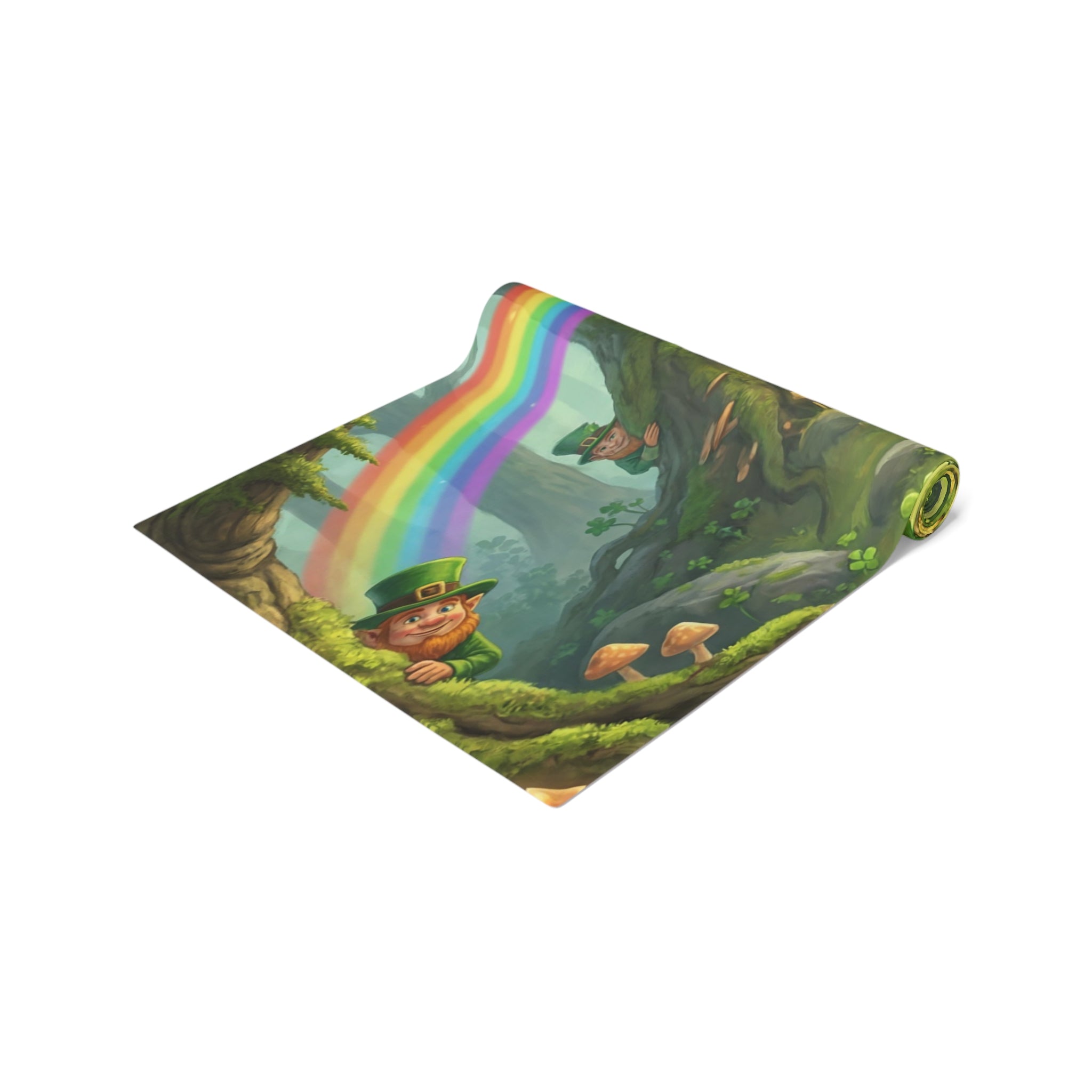 Leprechaun Pot of Gold Table Runner | St. Patrick's Day Rainbow Decor