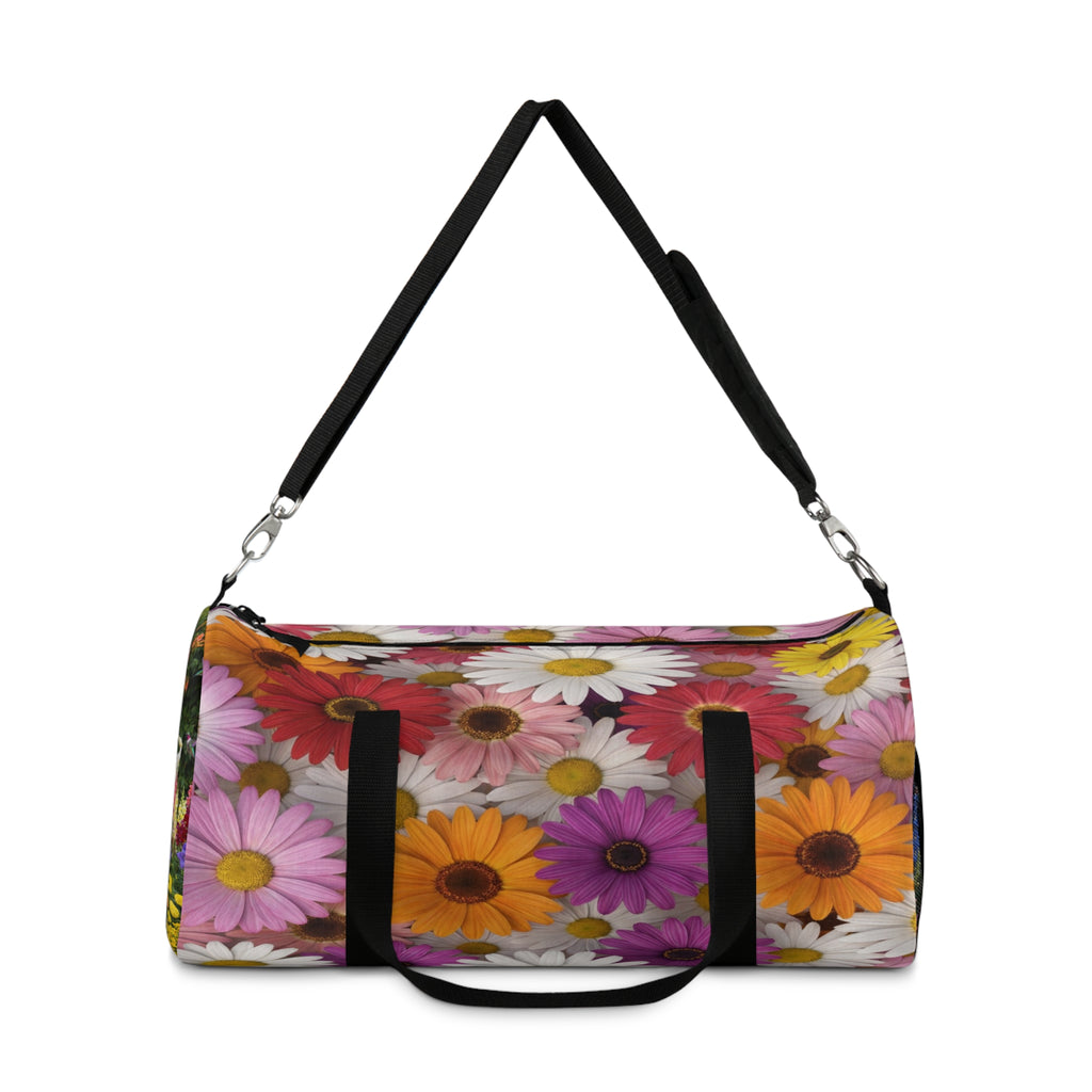 Floral Daisy Duffel Bag — Colorful Travel & Gym Bag