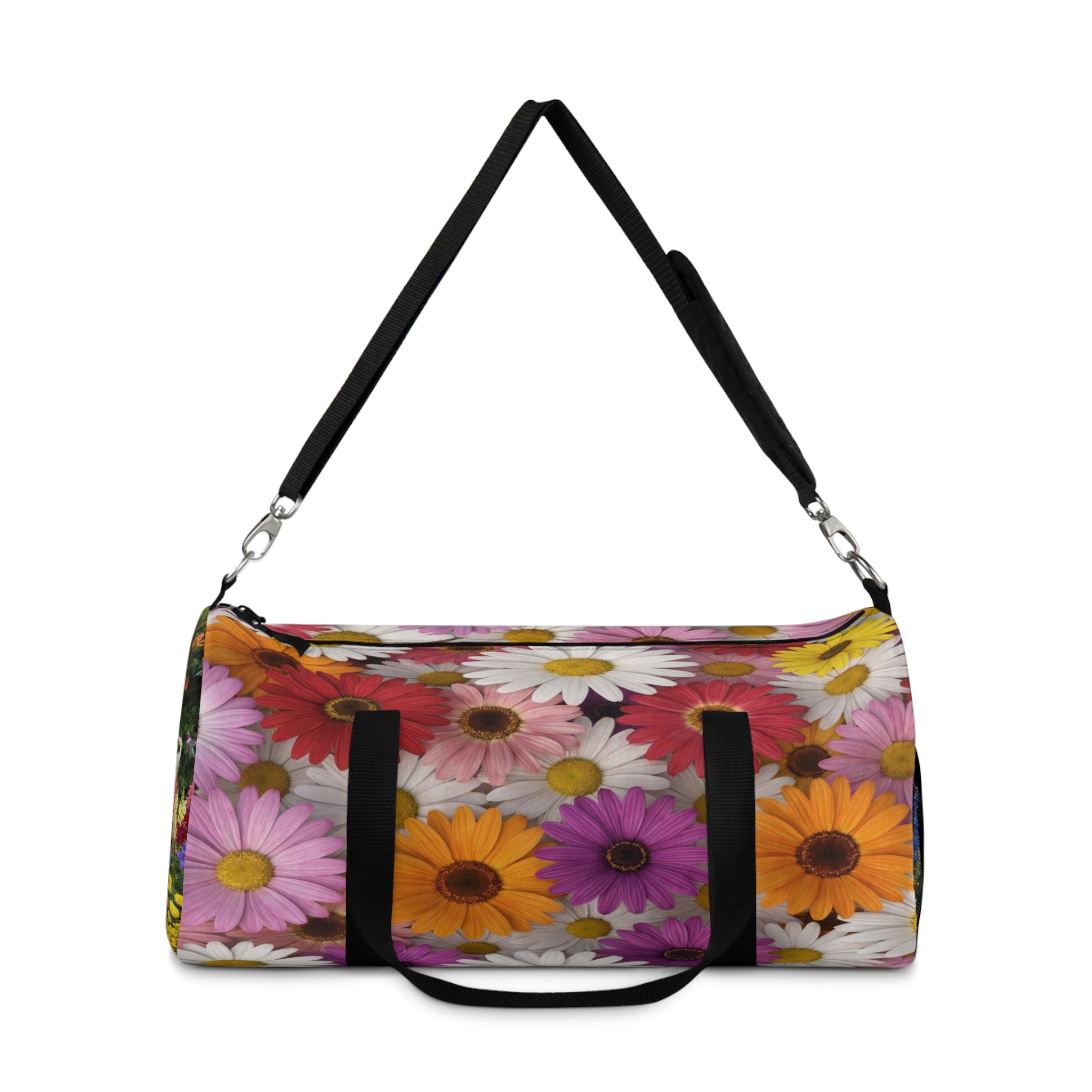 Floral Daisy Duffel Bag — Colorful Travel & Gym Bag