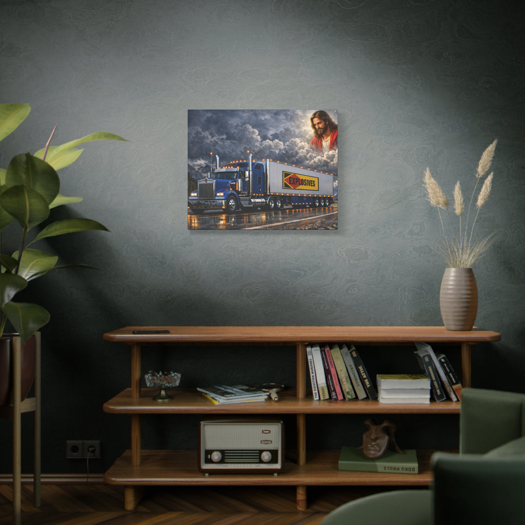 Trucking with Jesus/Matte Canvas, Stretched, 1.25"