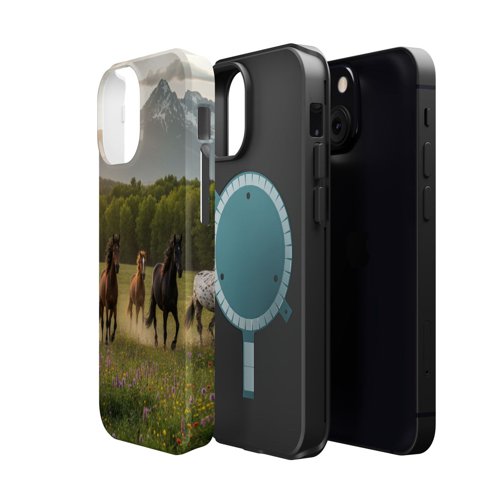 Running Horses Phone Case | Magnetic Impact-Resistant Case