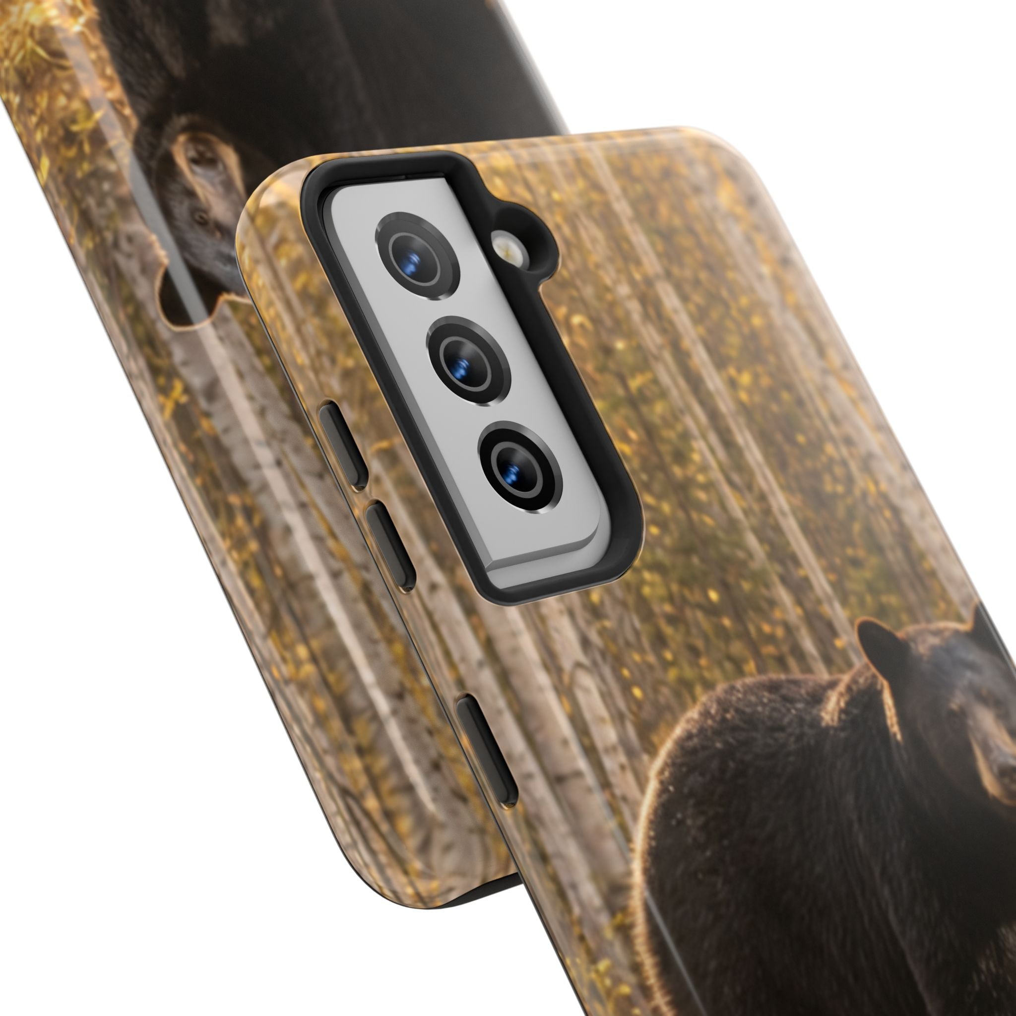 Black Bear Forest Phone Case | Tough Phone Case