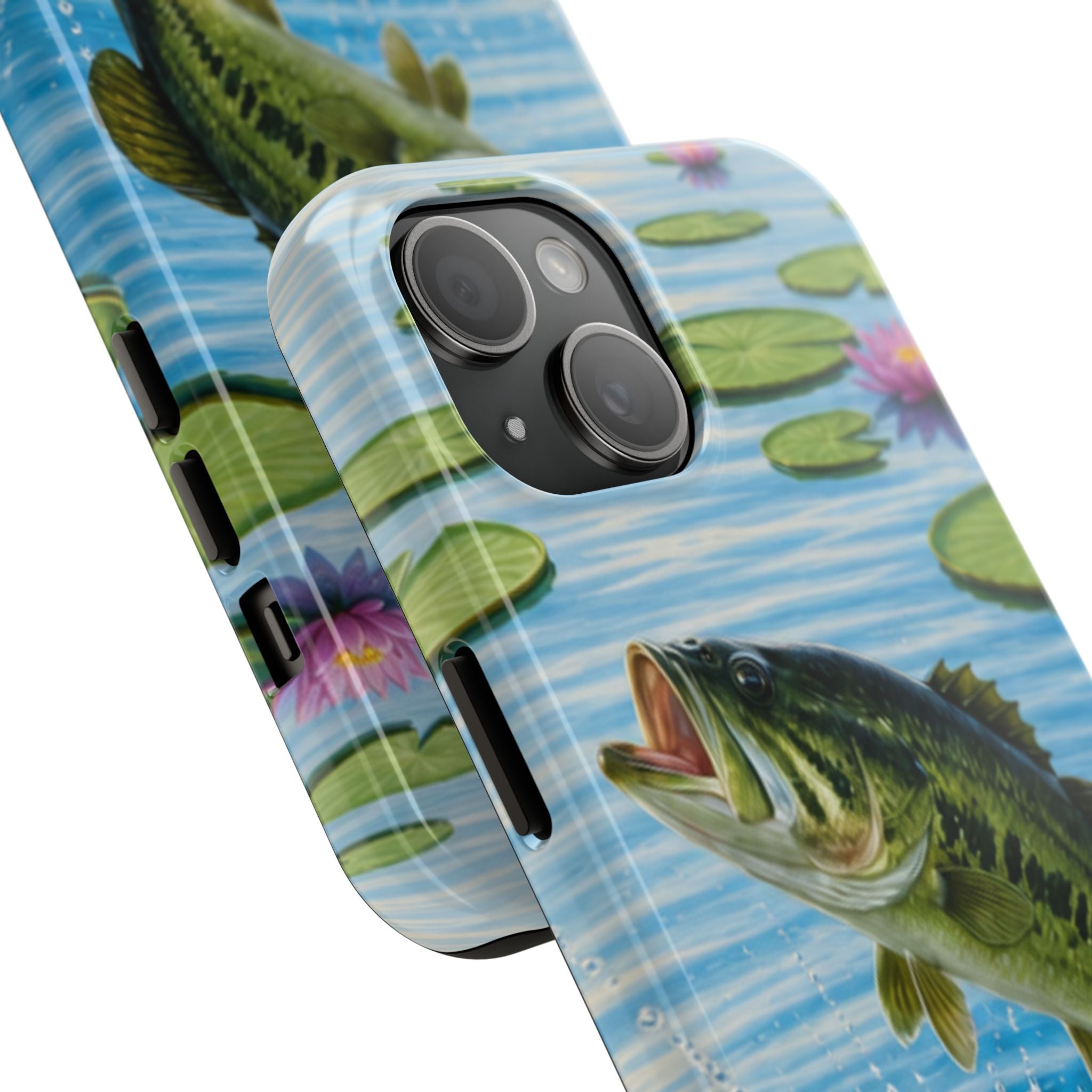 Largemouth Bass Jumping Phone Case | Tough Phone Case