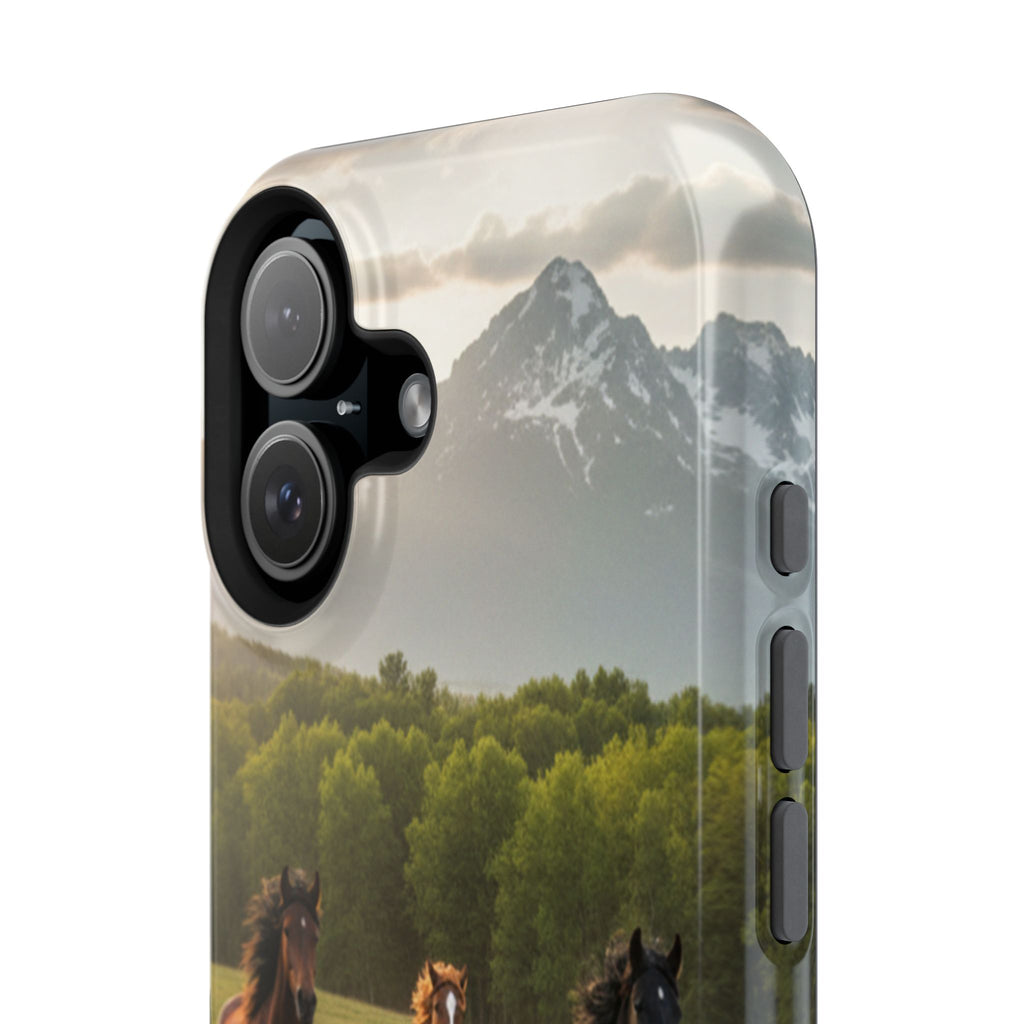 Running Horses Phone Case | Magnetic Impact-Resistant Case