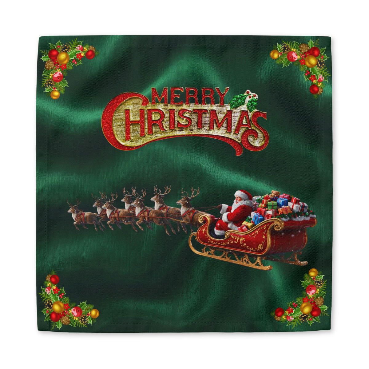 Mery Christmas Santa/Cotton Twill Napkin