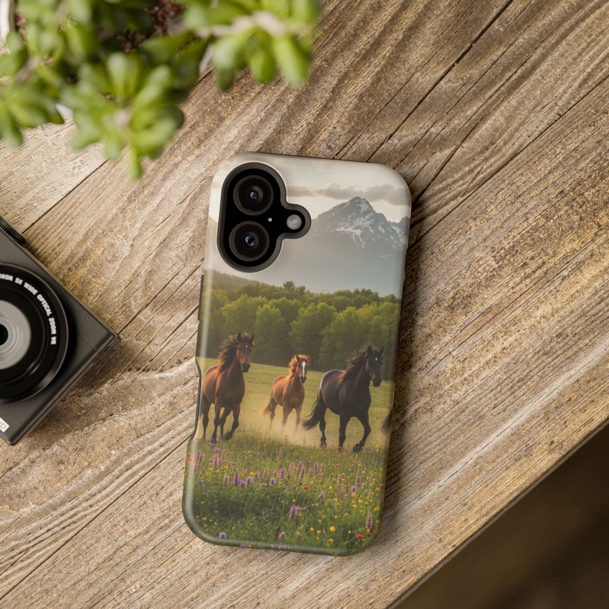 Running Horses Phone Case | Magnetic Impact-Resistant Case
