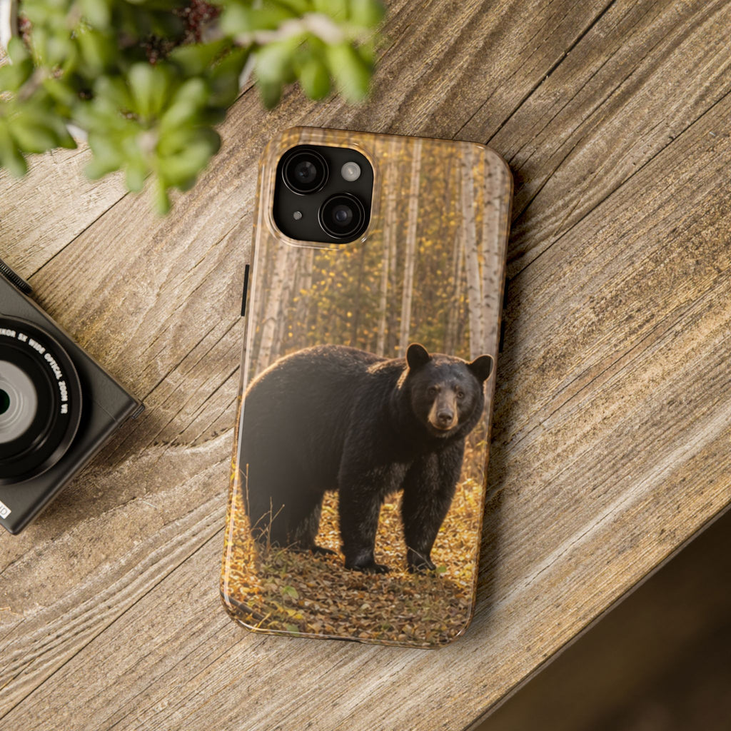 Black Bear Forest Phone Case | Tough Phone Case