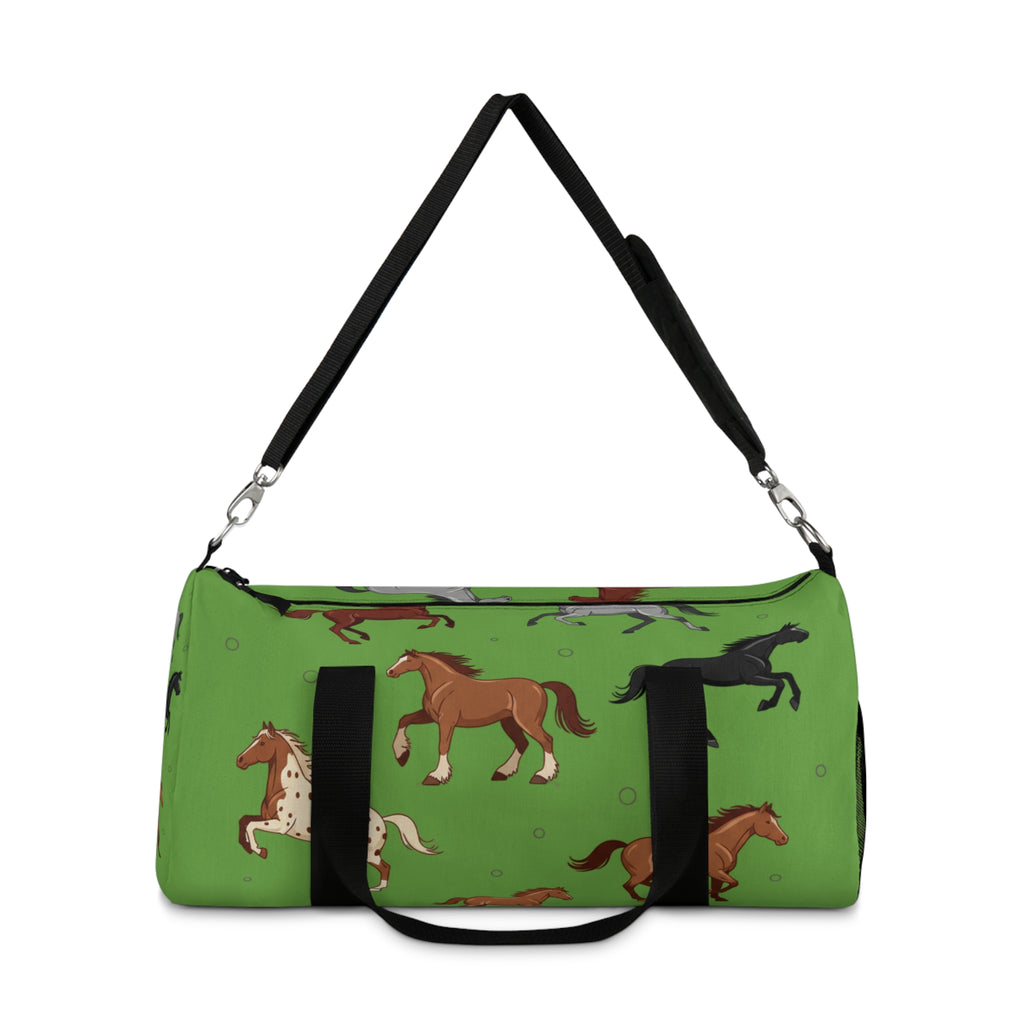 Copy of Green Equestrian Horse Pattern Duffel Bag / Travel Gym Overnight Bag