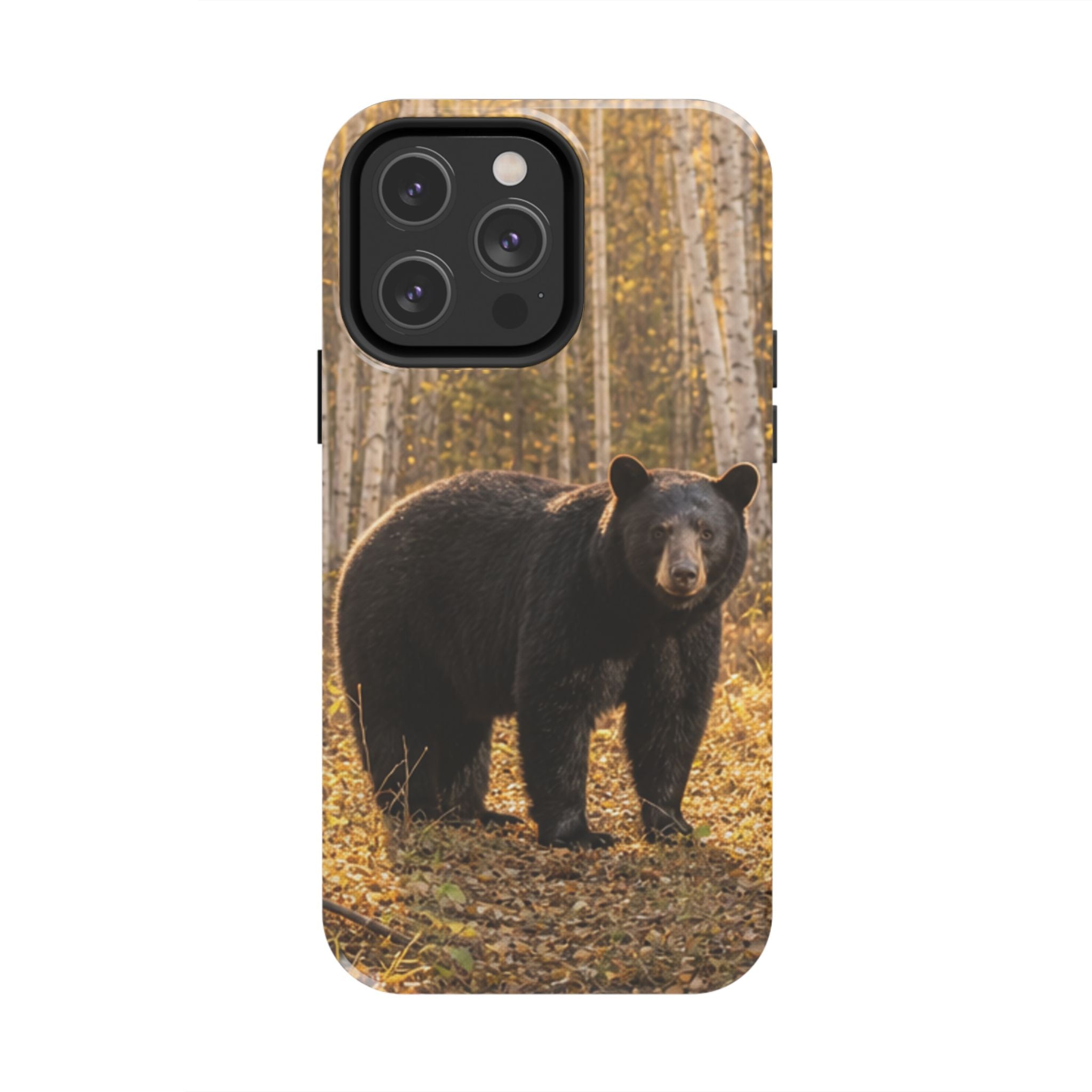 Black Bear Forest Phone Case | Tough Phone Case