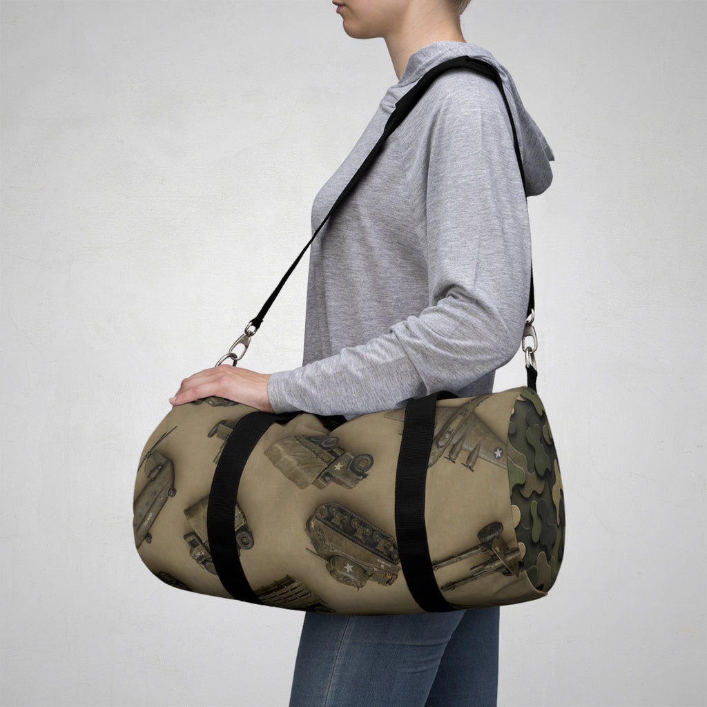 Vintage Tools Pattern Duffel Bag — Retro Carpenter Travel & Gym Bag
