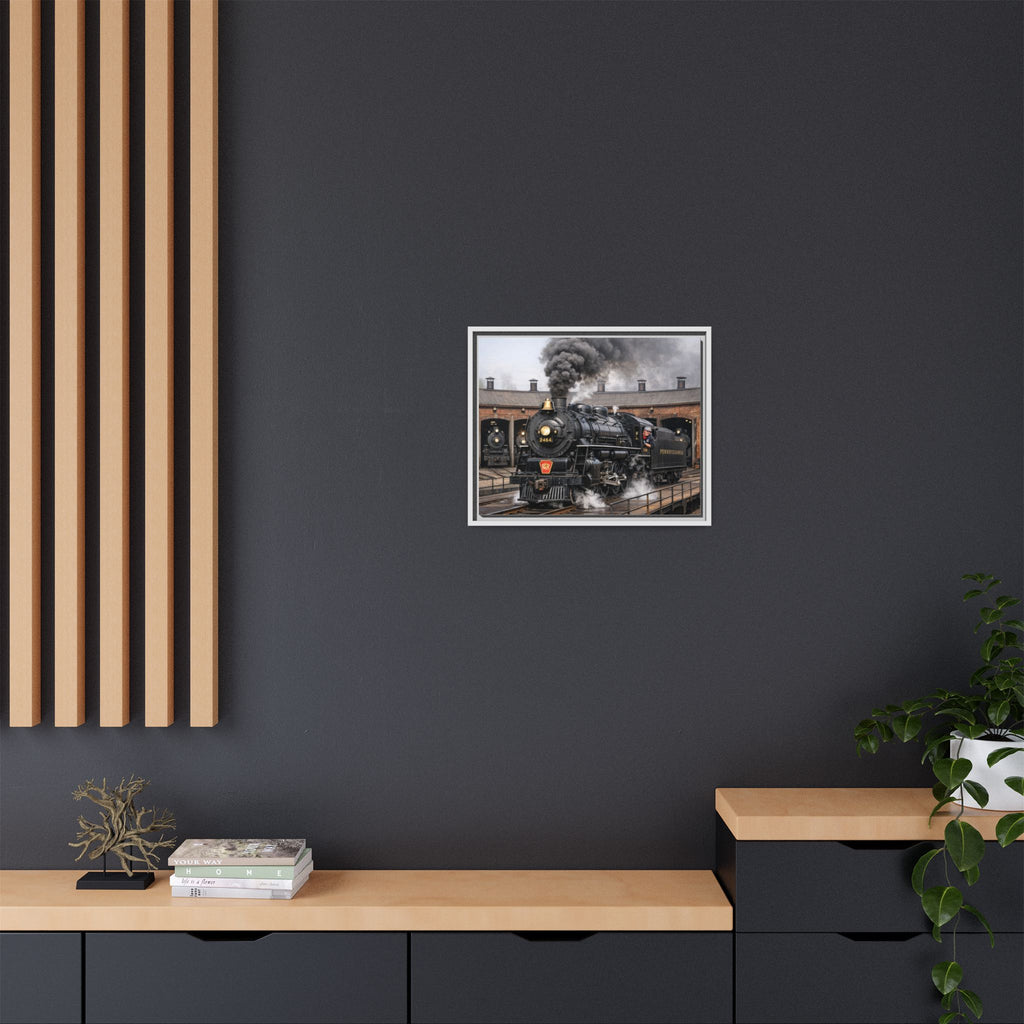 Framed Steam Train/Matte Canvas60 (Multi-color)