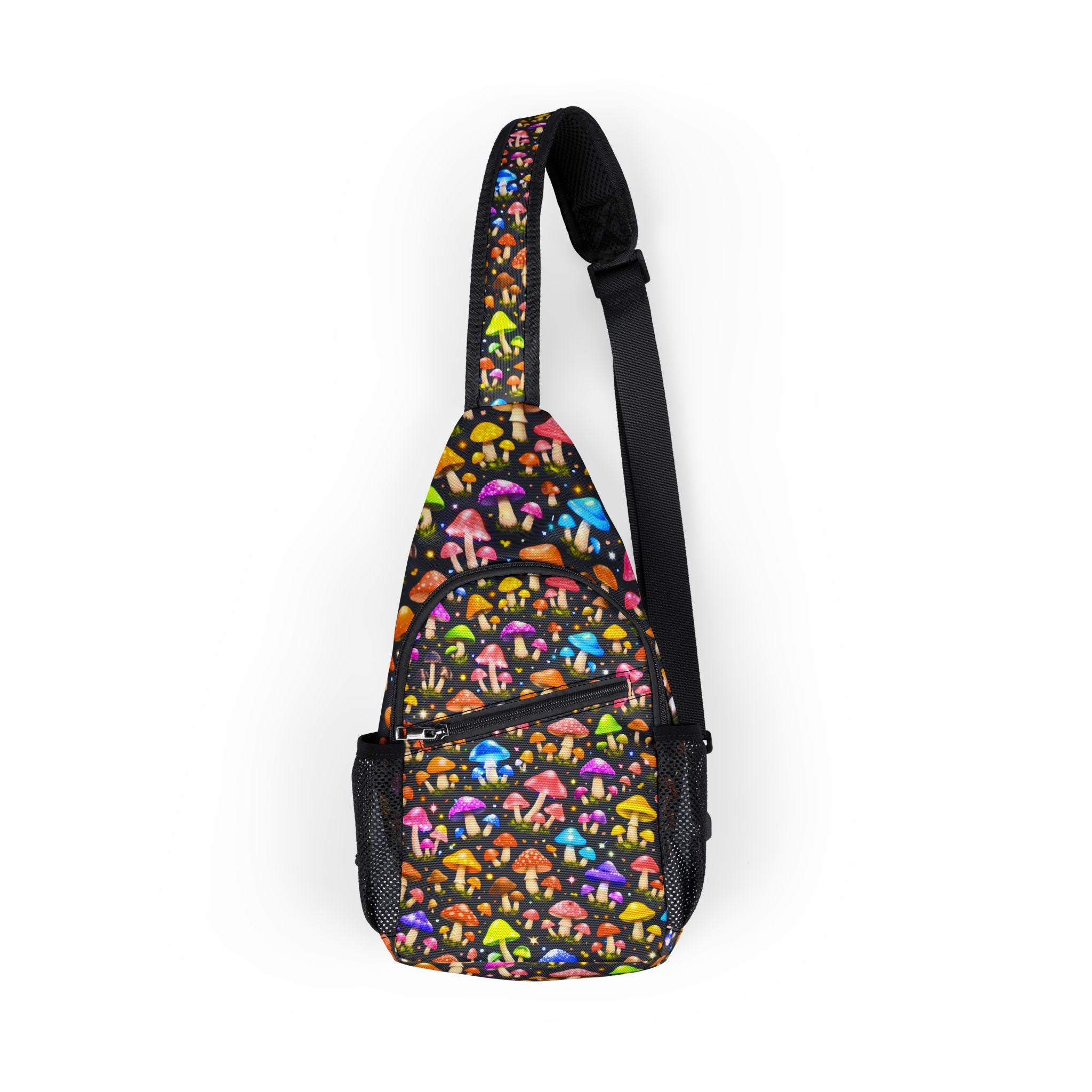 Colorful Mushroom Pattern Chest Bag | Sling Pack