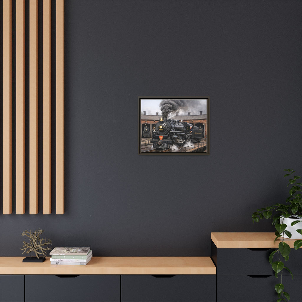 Framed Steam Train/Matte Canvas60 (Multi-color)