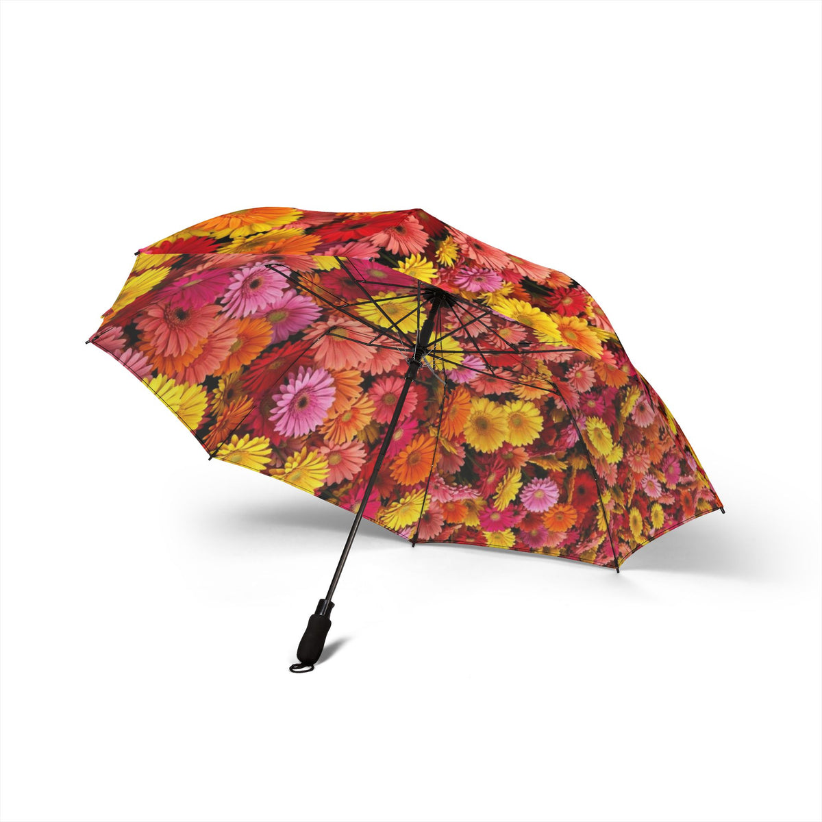 Gerbera Daisy Floral Pattern Umbrella | Foldable Rain Parasol