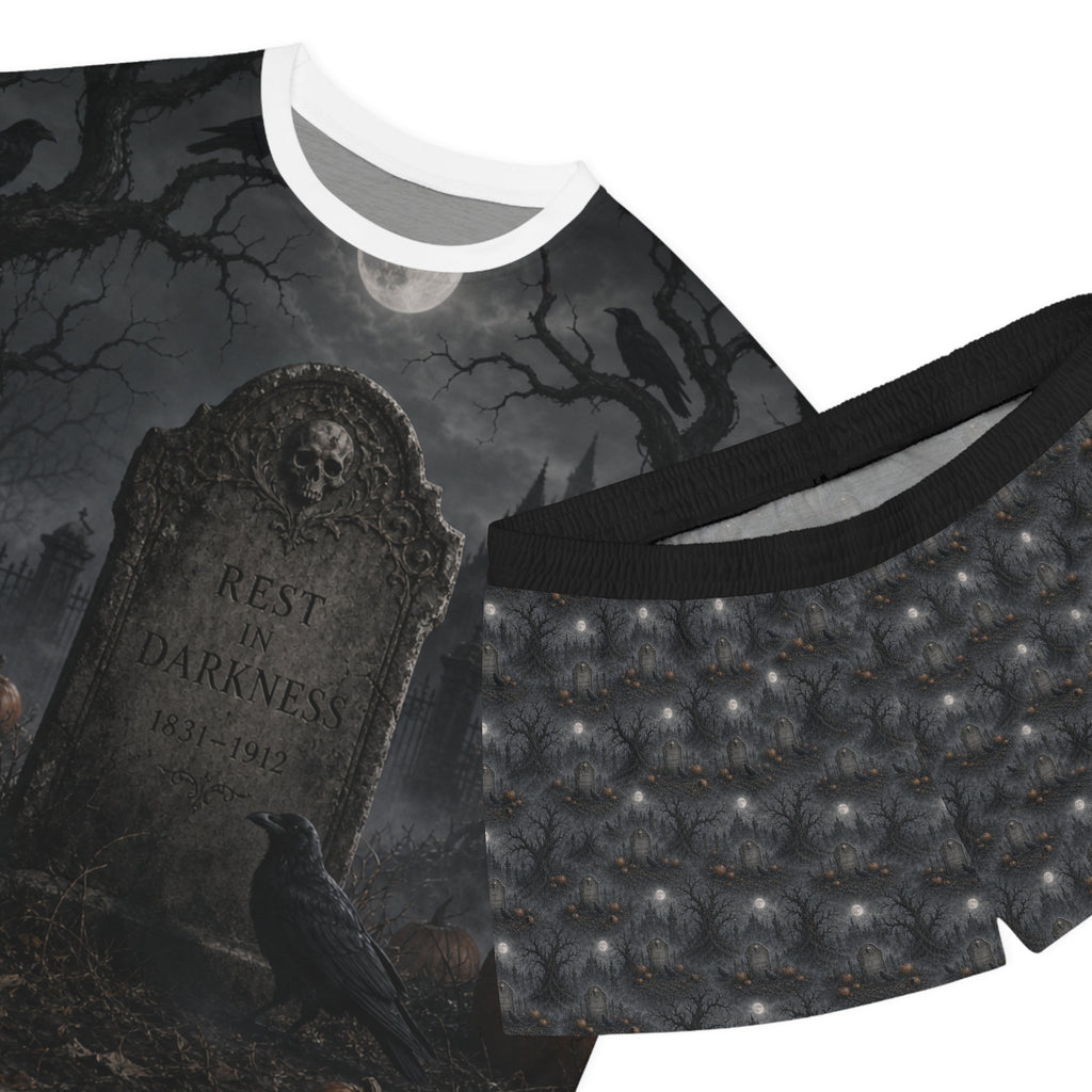 Rest in Darkness Tombstone Pajama Set | Halloween Sleepwear