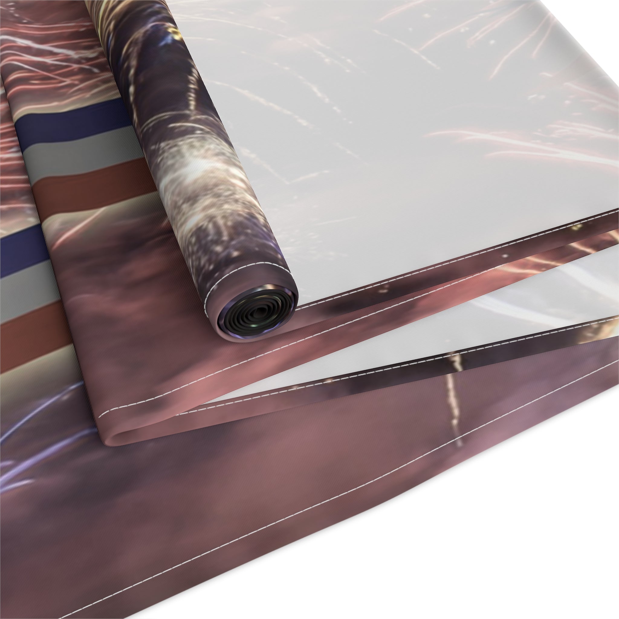 American Eagle with Fireworks Table Runner | Cotton Poly