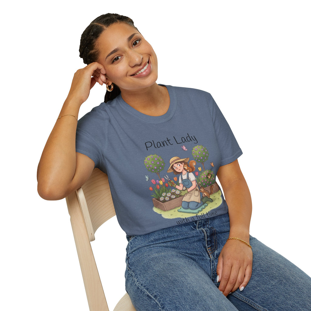 Plant Lady Gardening Unisex Graphic T-Shirt – Funny Plant Mom Cotton Tee