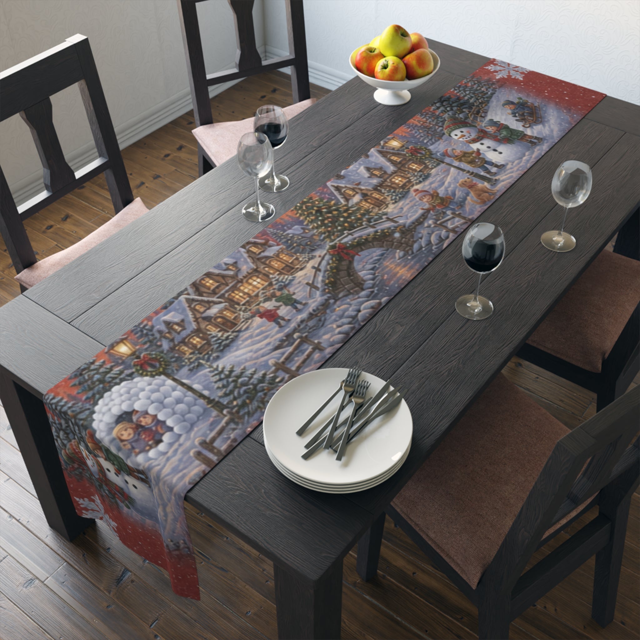 Winter Wonderland Table Runner | Holiday Table Decor