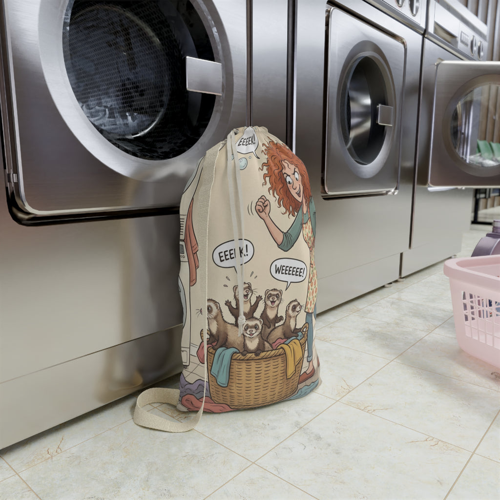 Laundry Bag / Funny Ferrets Playing