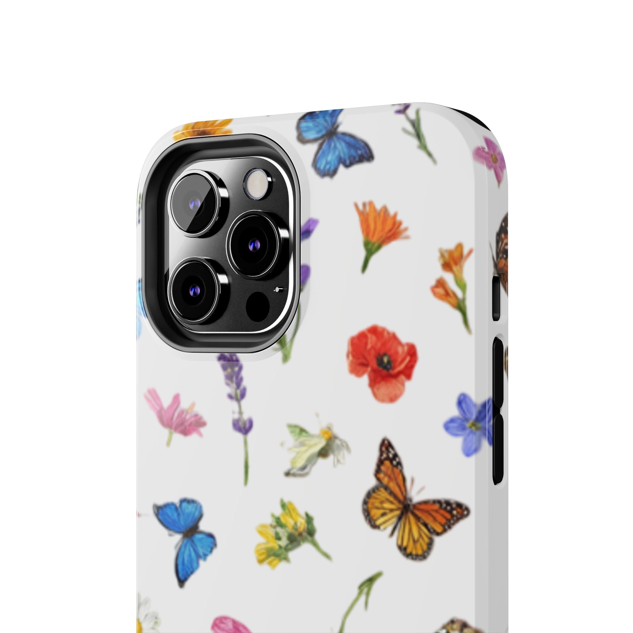 Butterfly Meadow Tough Phone Case / Floral Protective Phone Cover