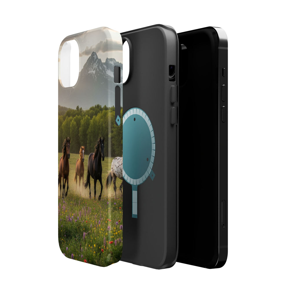 Running Horses Phone Case | Magnetic Impact-Resistant Case