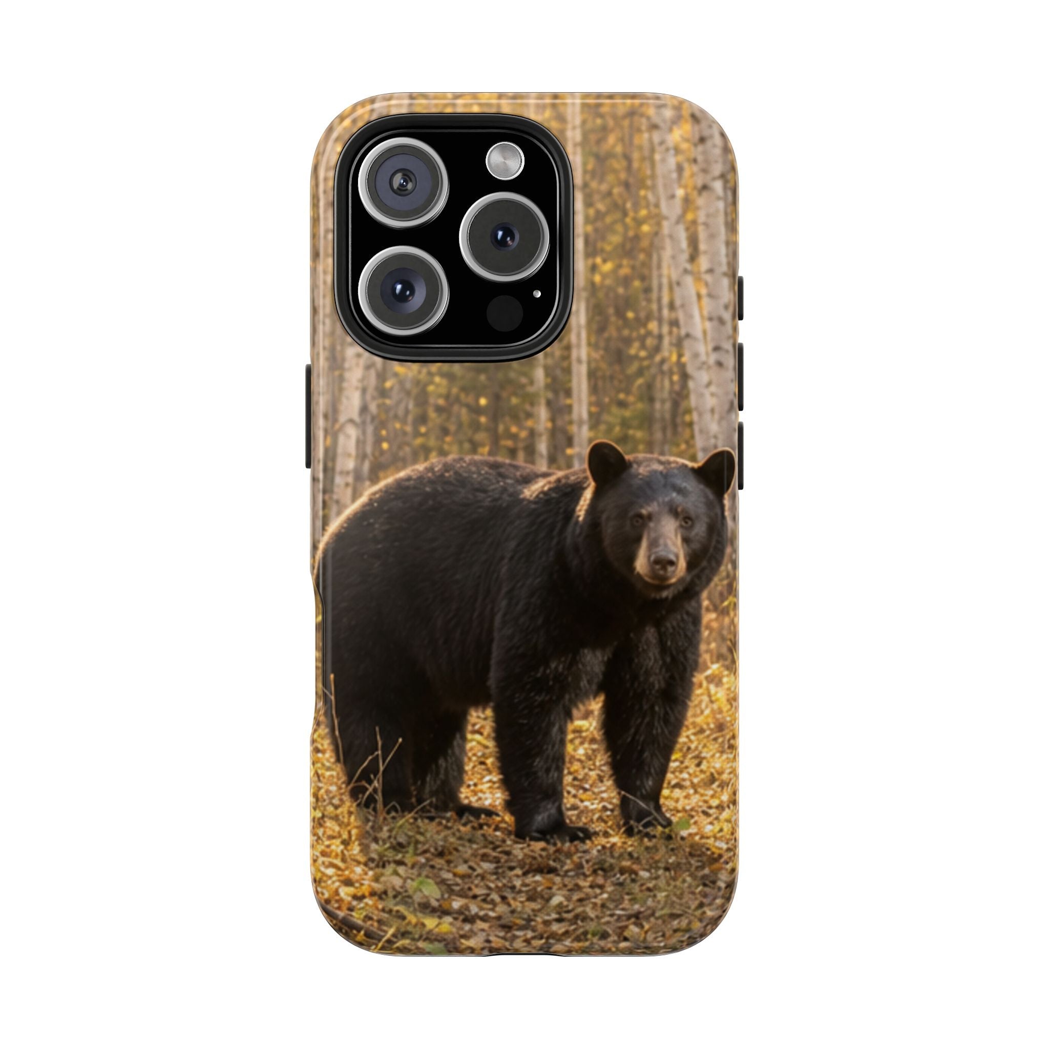 Black Bear Forest Phone Case | Tough Phone Case