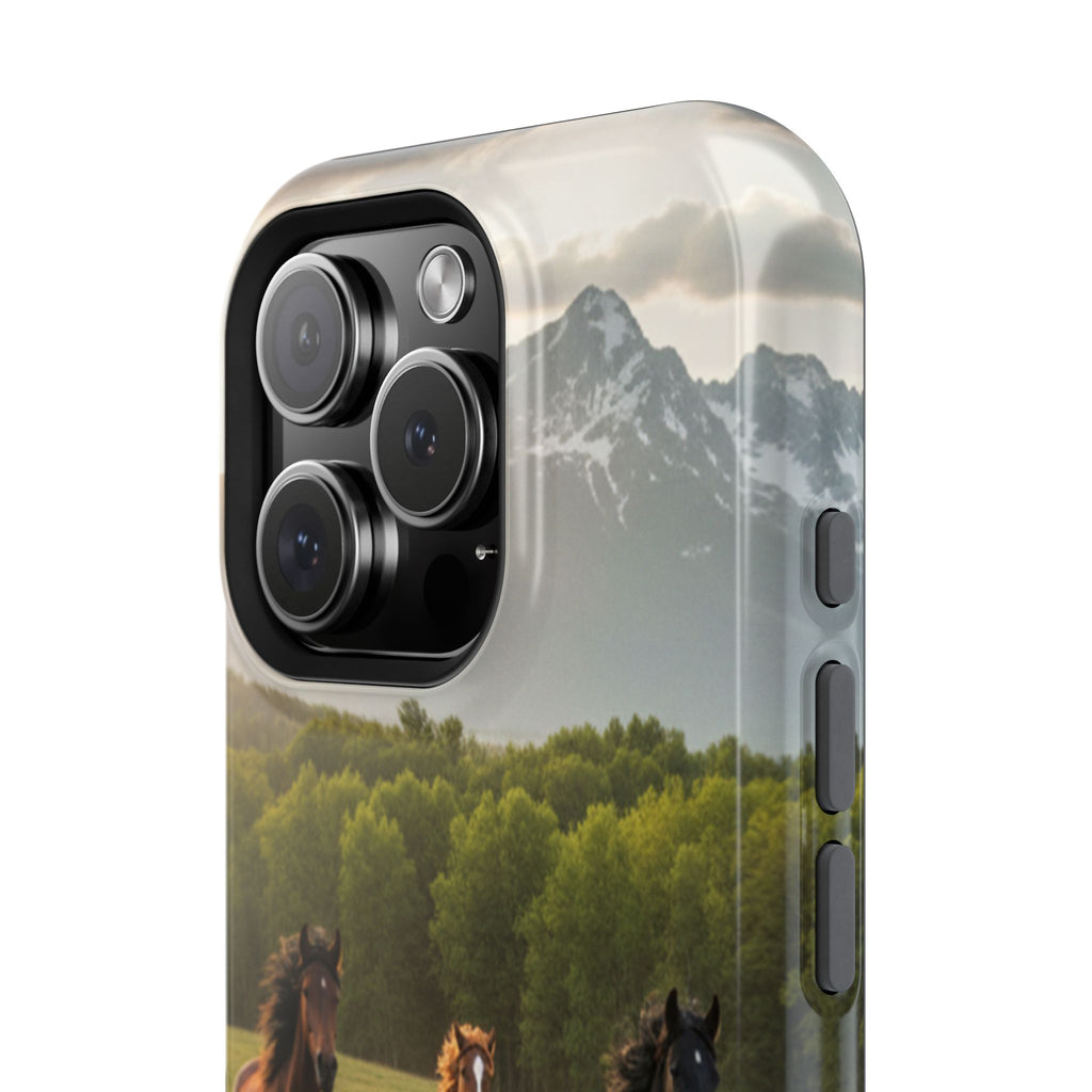 Running Horses Phone Case | Magnetic Impact-Resistant Case