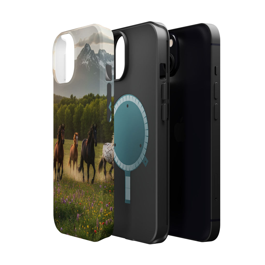 Running Horses Phone Case | Magnetic Impact-Resistant Case