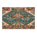 Southwestern Aztec Eagle Pattern Area Rug | Tribal Geometric Floor Mat
