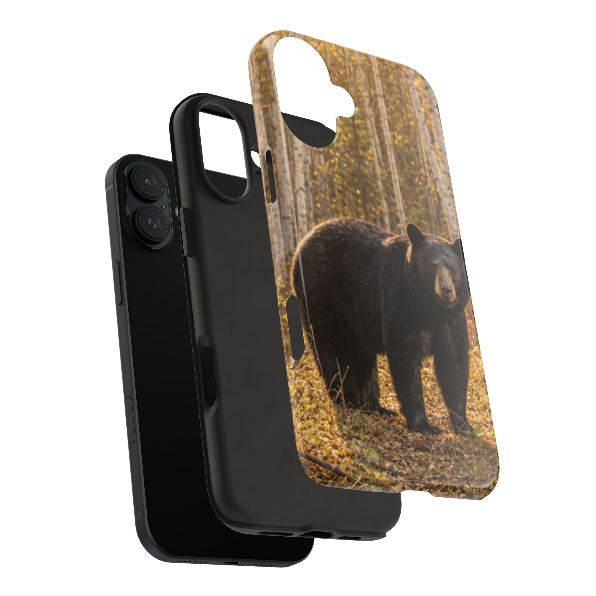 Black Bear Forest Phone Case | Tough Phone Case